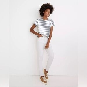 Madewell Pure White 10" High-Rise Skinny Jeans Size 31